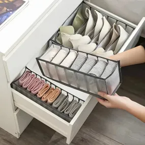 11 Grid Sock Underwear Storage Box Mesh Closet Organizer