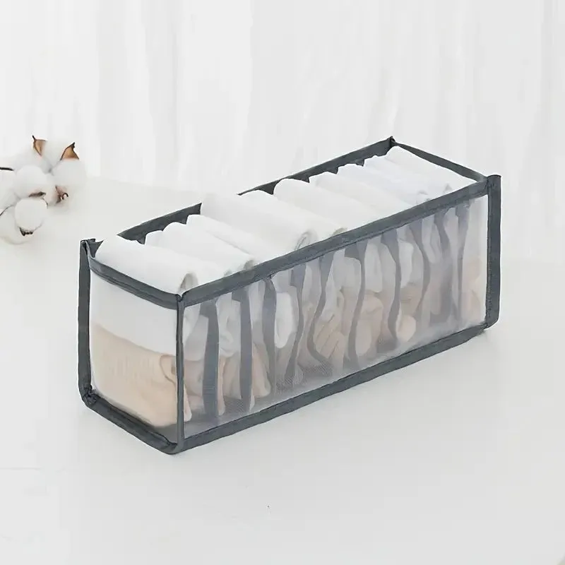 11 Grid Sock Underwear Storage Box Mesh Closet Organizer