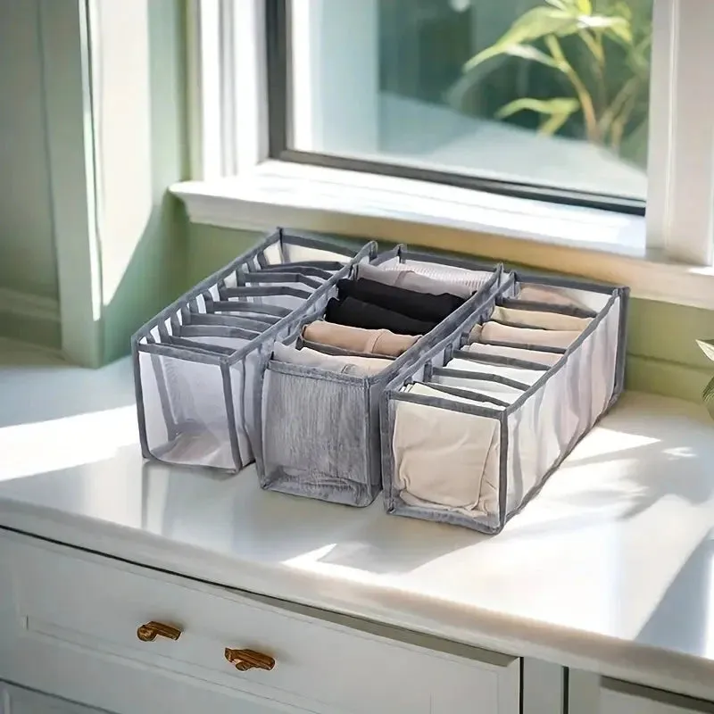 11 Grid Sock Underwear Storage Box Mesh Closet Organizer
