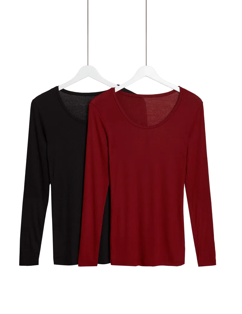 2pk Heatgen™ Thermal Ribbed Tops