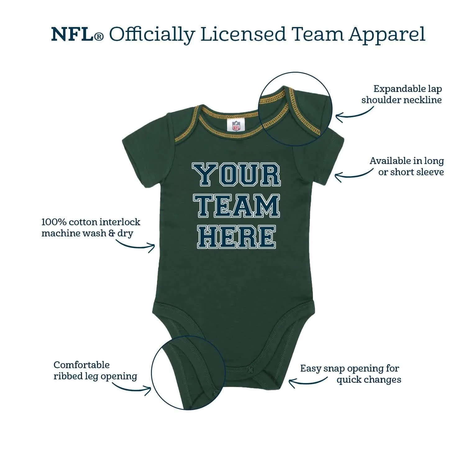 3-Piece Baby Boys Seattle Seahawks Bodysuit, Sleep 'N Play, and Cap Set
