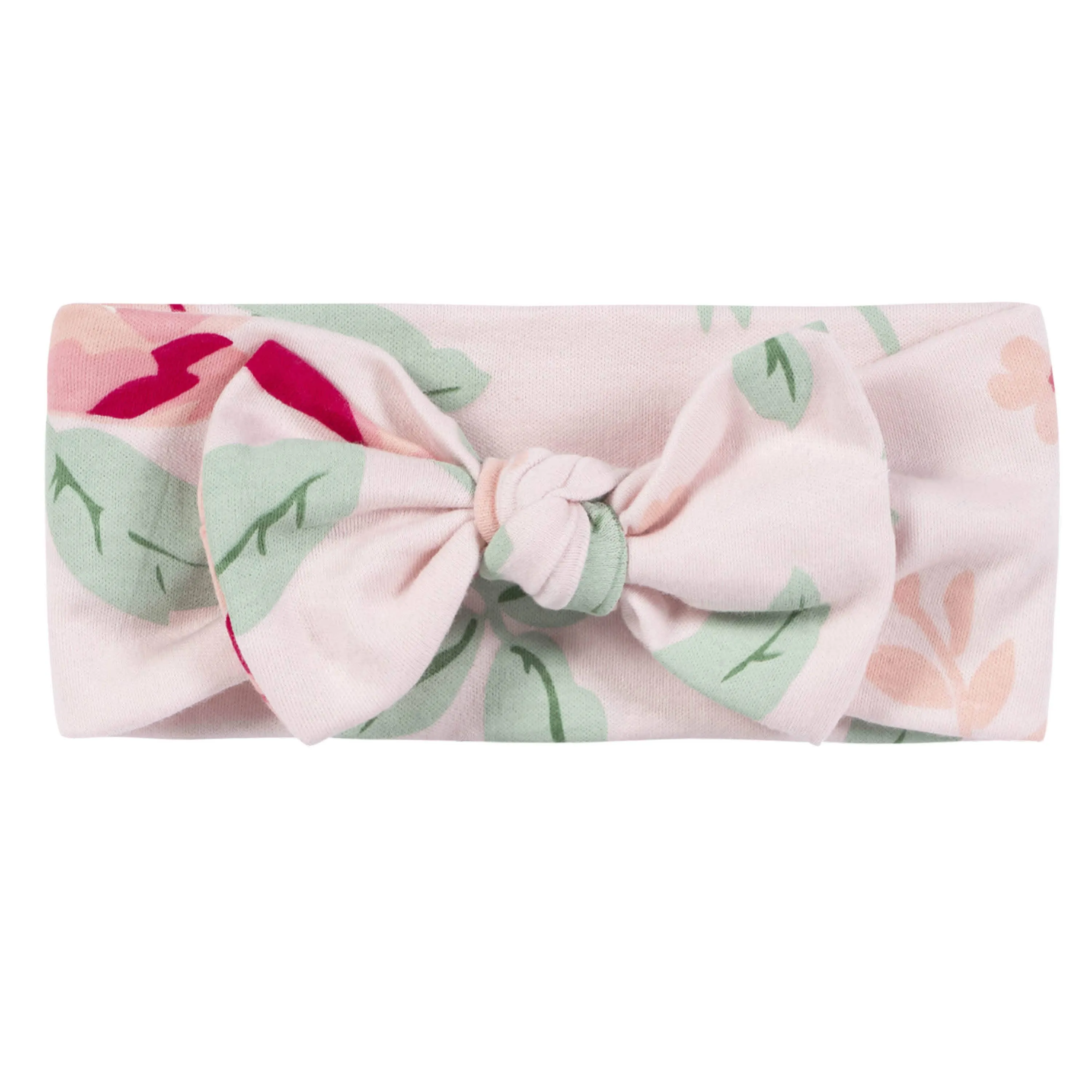 3-Piece Baby Girls Pink Garden Onesies® Bodysuit, Pants & Headband Set