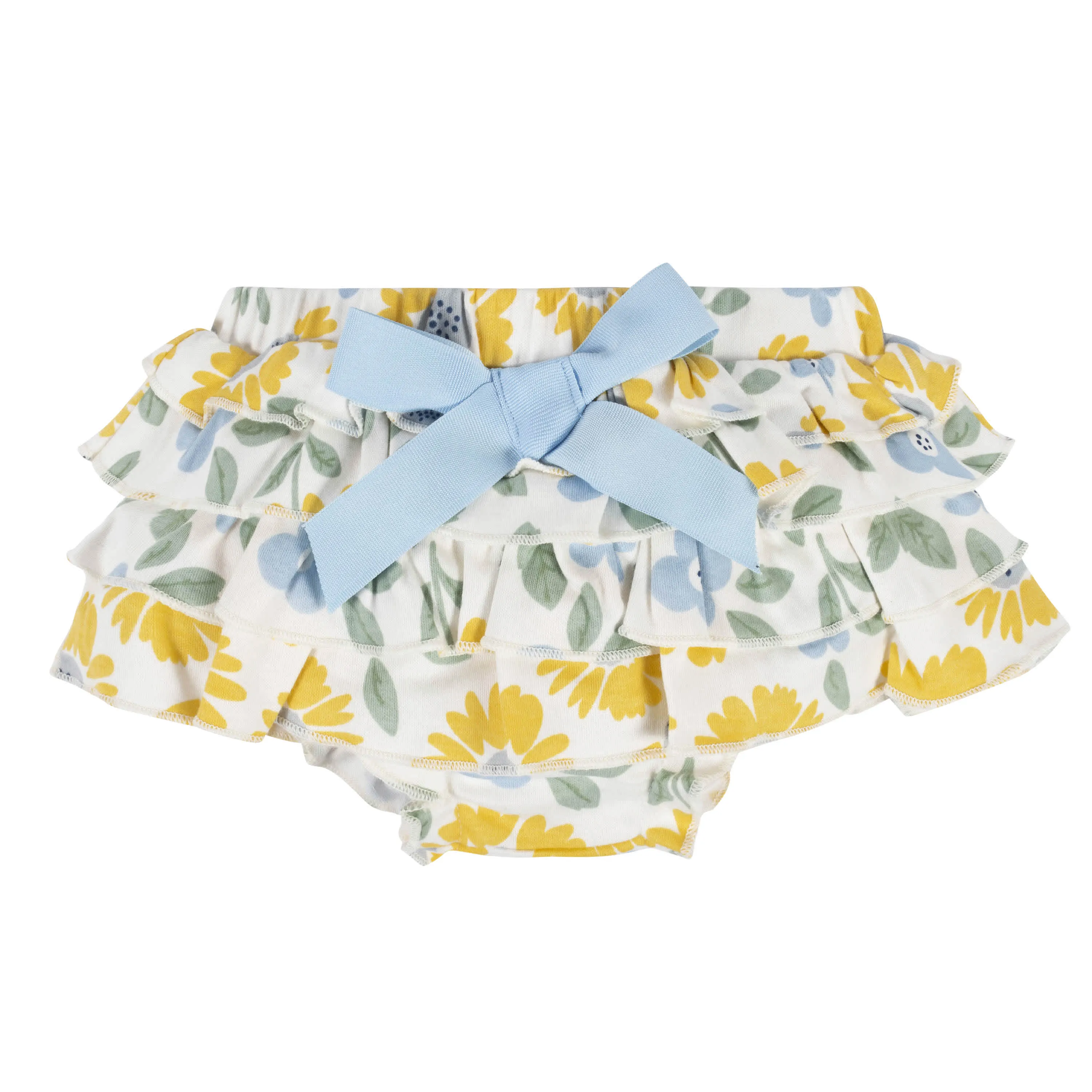 3-Piece Baby Girls Sunny Garden Onesies® Bodysuit, Diaper Cover & Headband Set