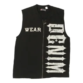 4 Wards Gilet - Large Black Cotton