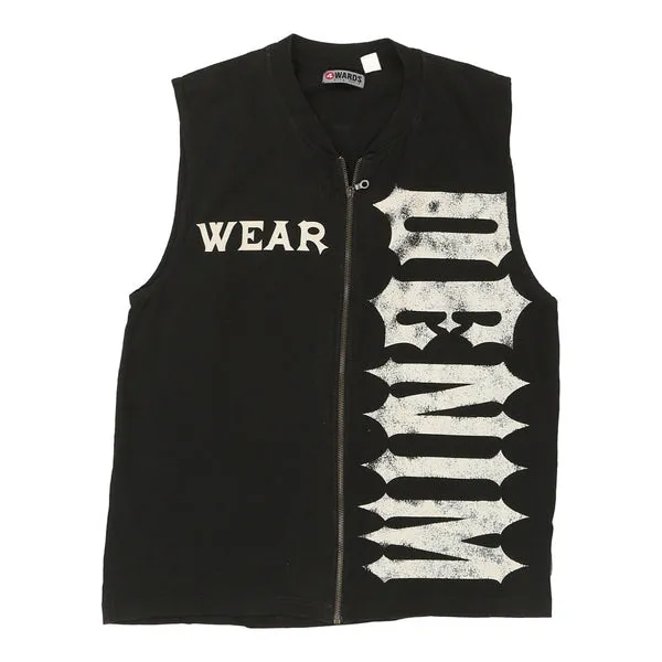 4 Wards Gilet - Large Black Cotton