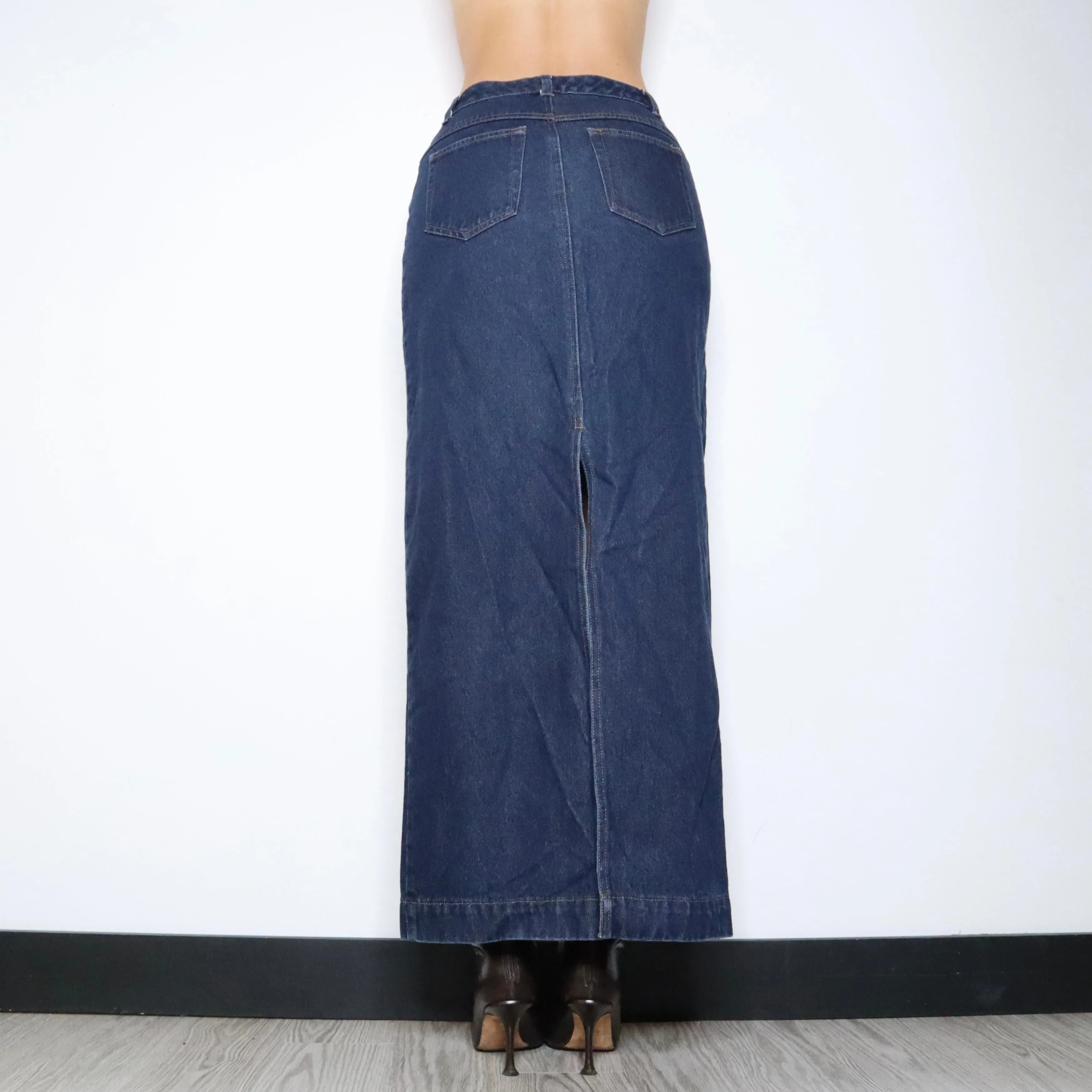 90s Denim Maxi Skirt (S-M)