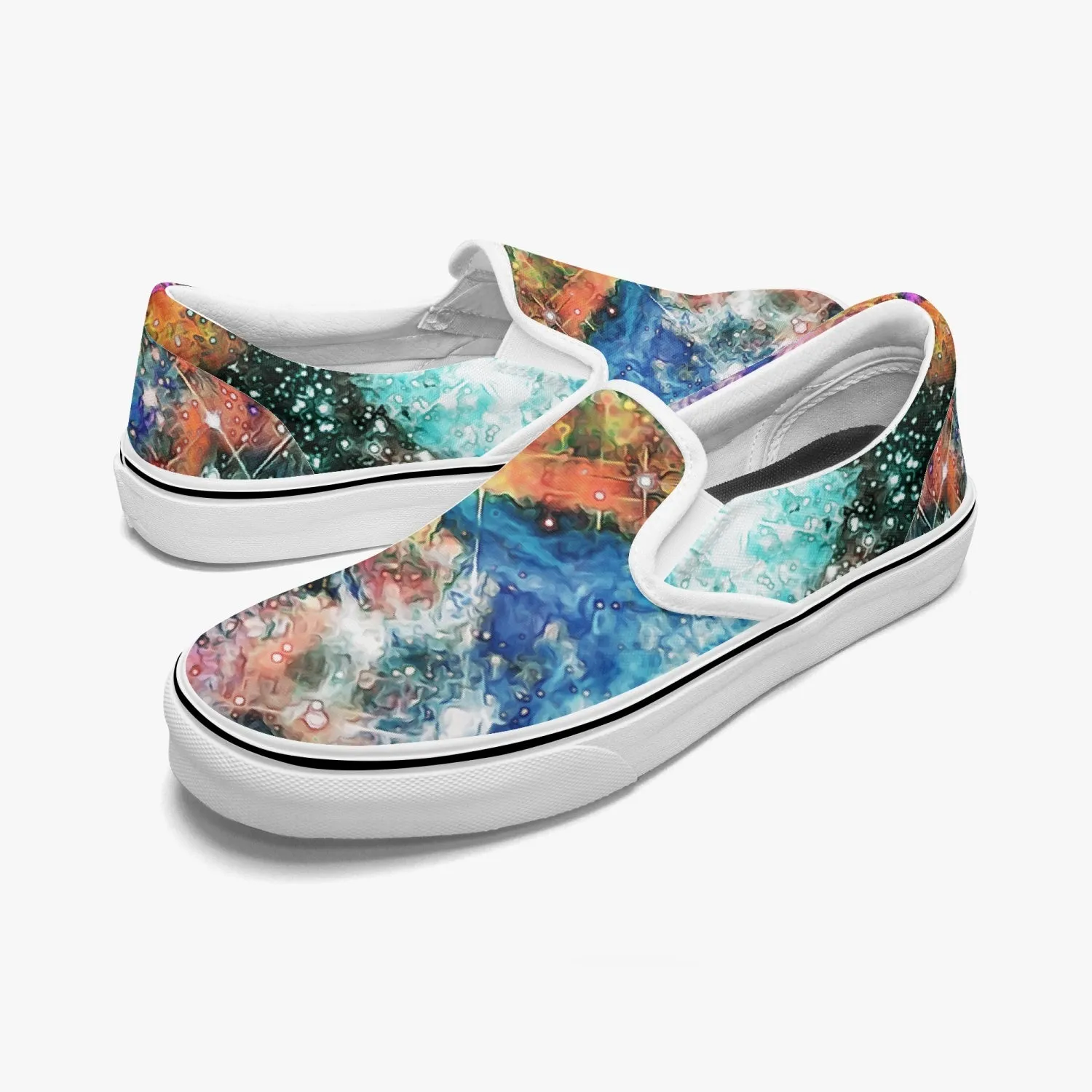 Acquiesce Apothos Split-Style Psychedelic Slip-On Shoes