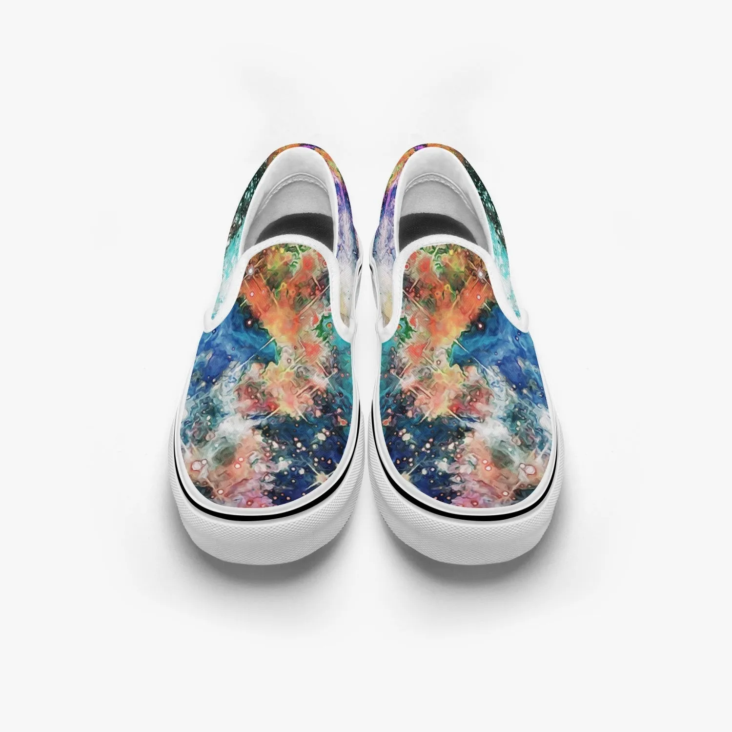 Acquiesce Apothos Split-Style Psychedelic Slip-On Shoes