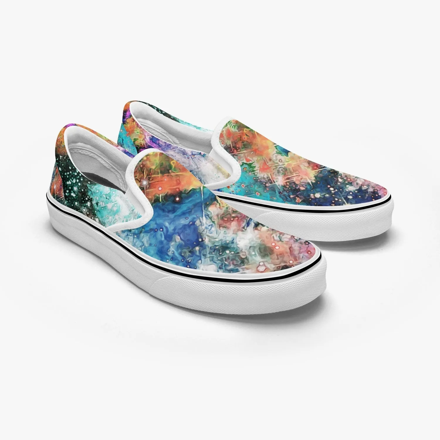 Acquiesce Apothos Split-Style Psychedelic Slip-On Shoes