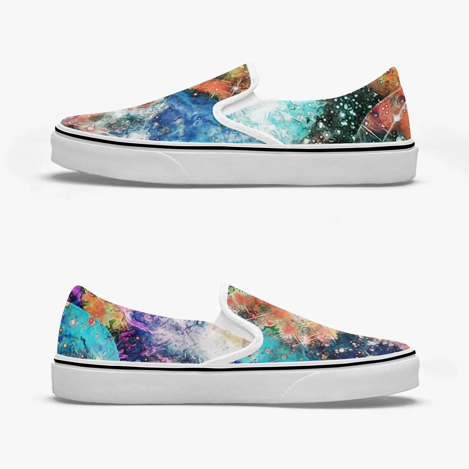 Acquiesce Apothos Split-Style Psychedelic Slip-On Shoes