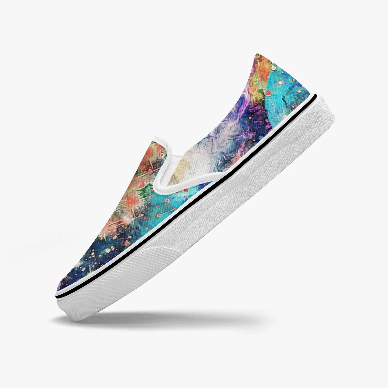 Acquiesce Apothos Split-Style Psychedelic Slip-On Shoes