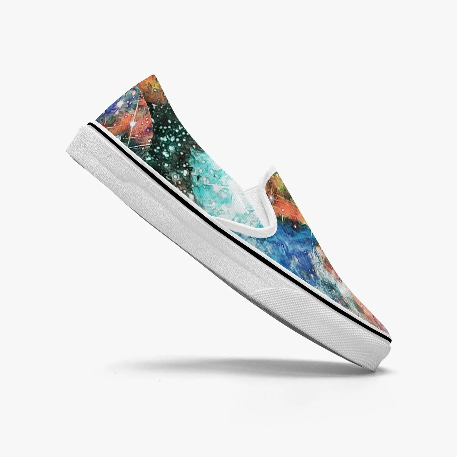 Acquiesce Apothos Split-Style Psychedelic Slip-On Shoes