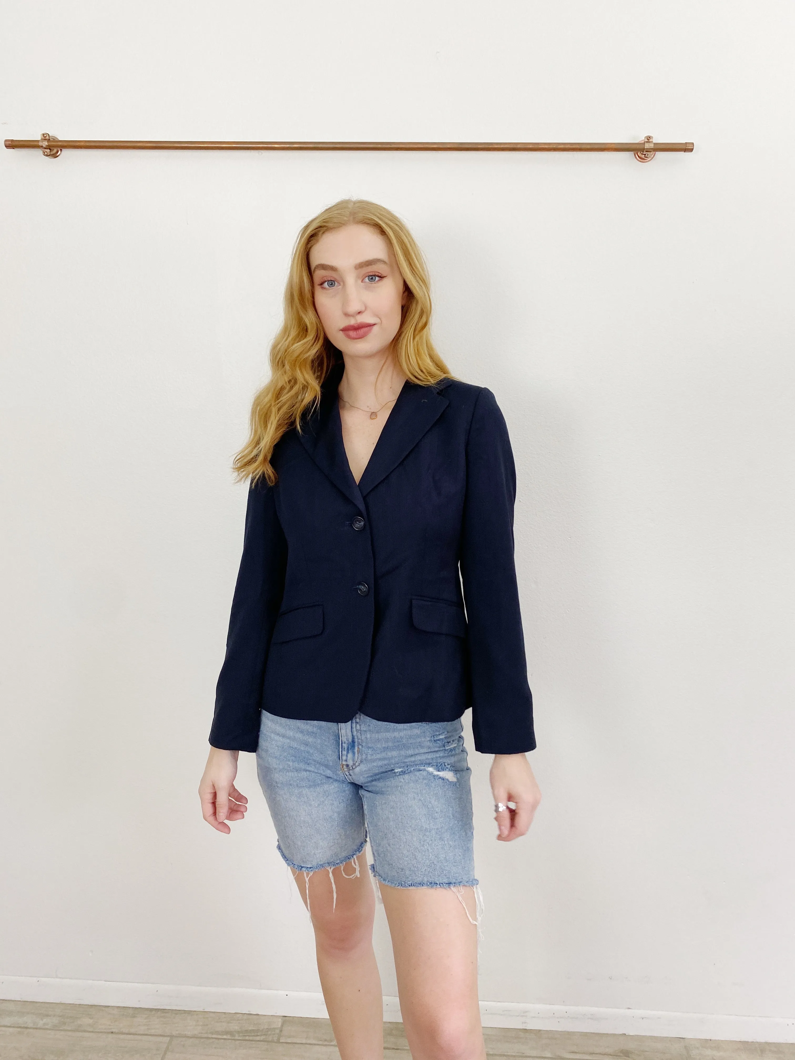 Ann Taylor Navy Blazer Petites size 8