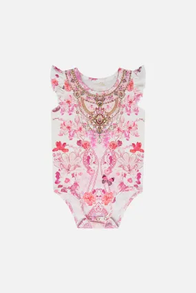 BABIES FRILL BODYSUIT BOTANICAL NOVELLA