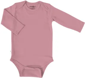 Baby Bodysuit, Long Sleeve, Merino Wool, Blush