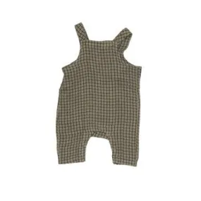 Baby Boy Jumpsuit | Grid Gingham Green | Angel Dear