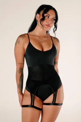 Baddies Garter Bodysuit - Black