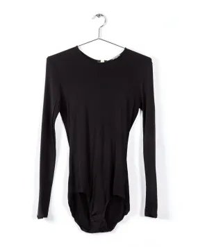 Balmain long sleeve bodysuit, black, 10