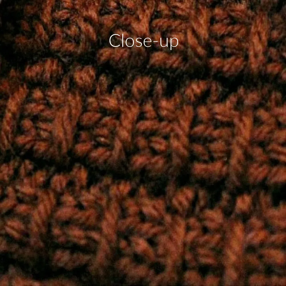 Bamboo Stitch Pattern Flat and in the Round