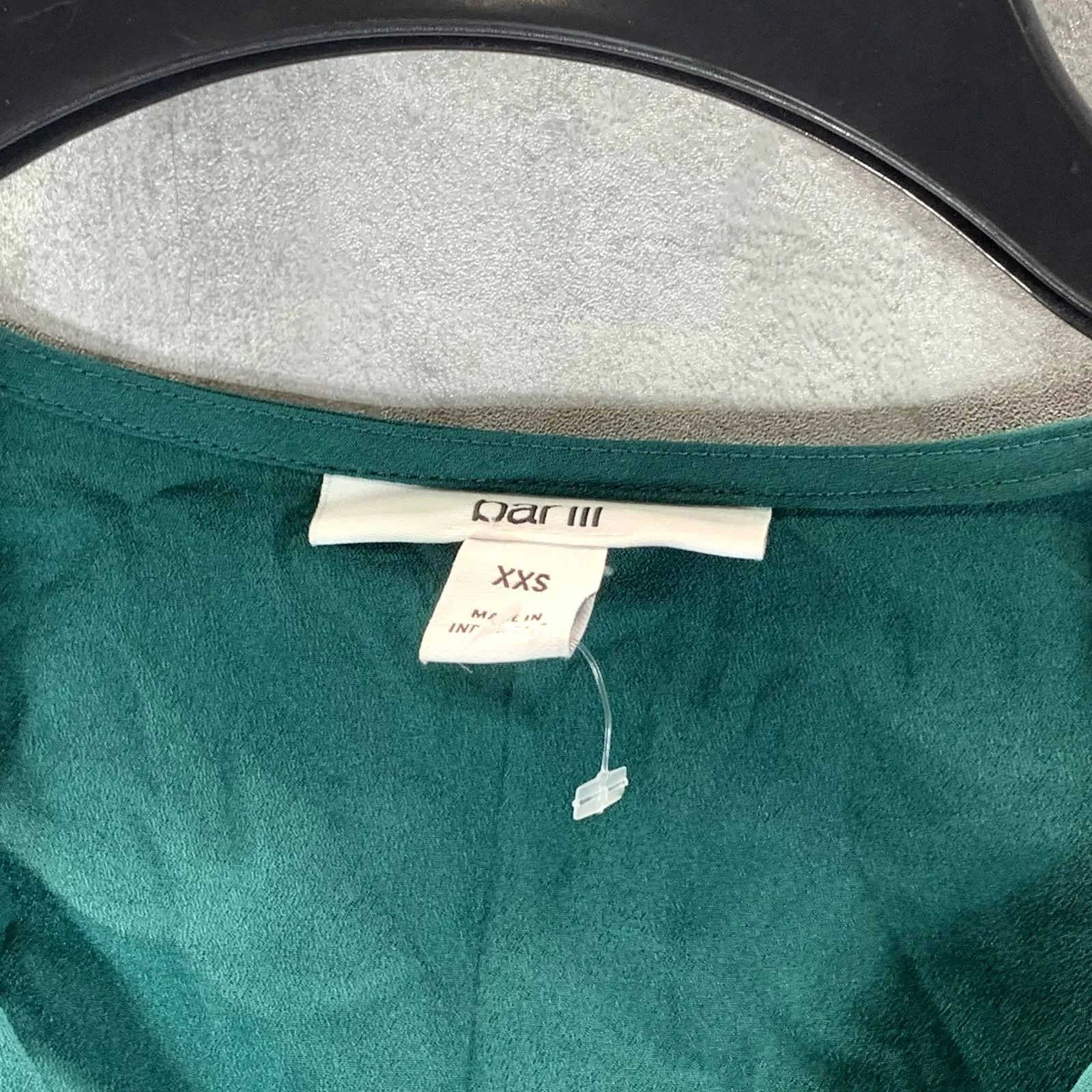 BAR III Women's Forest Edge Faux-Wrap Long-Sleeve Bodysuit SZ 2XS