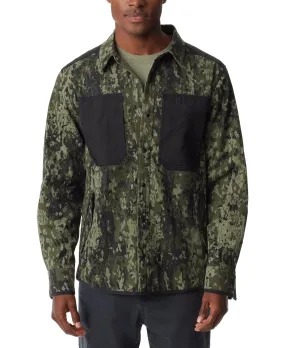 Bass Outdoor Mens Worker Standard Fit Shirt Jacket Green Bark Camo Coat Large
