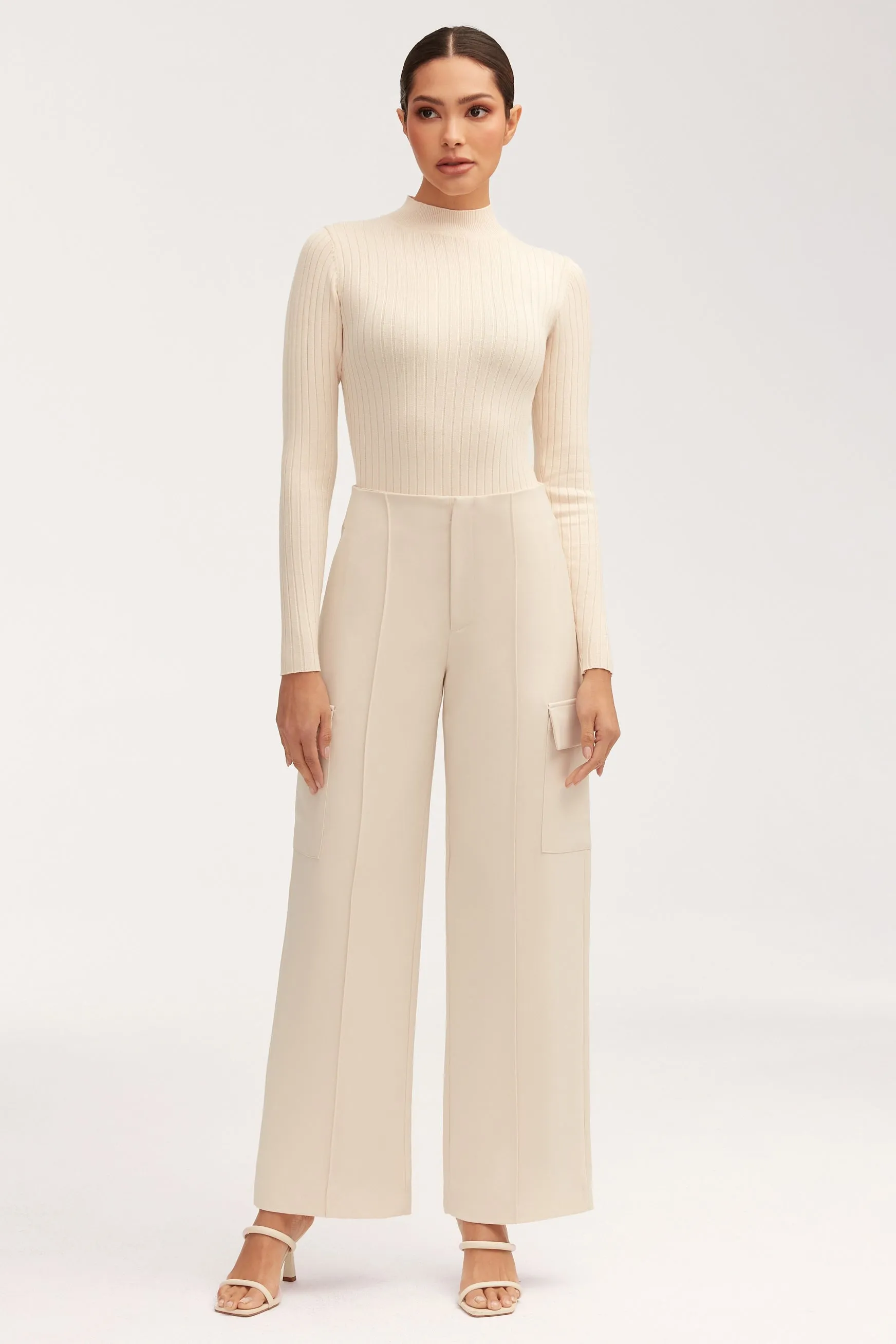 Blair Ribbed Knit Bodysuit - Off White