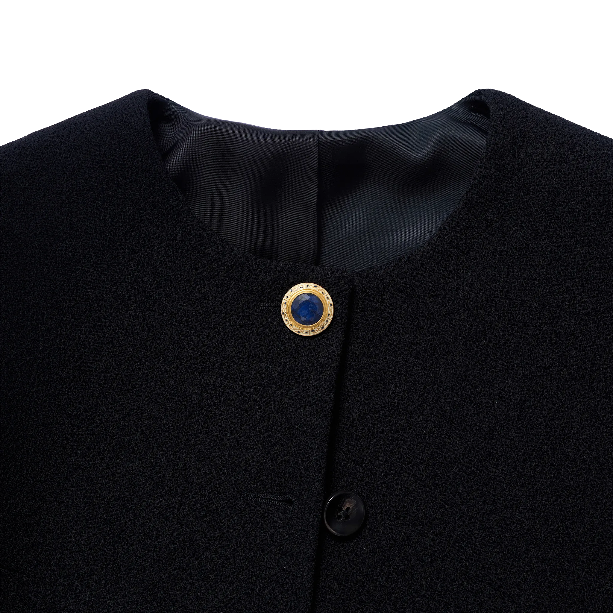 Blue Stone w/ Enamel Button Large