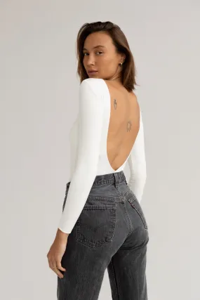 Body With Deep Cut Out On The Back Ecru