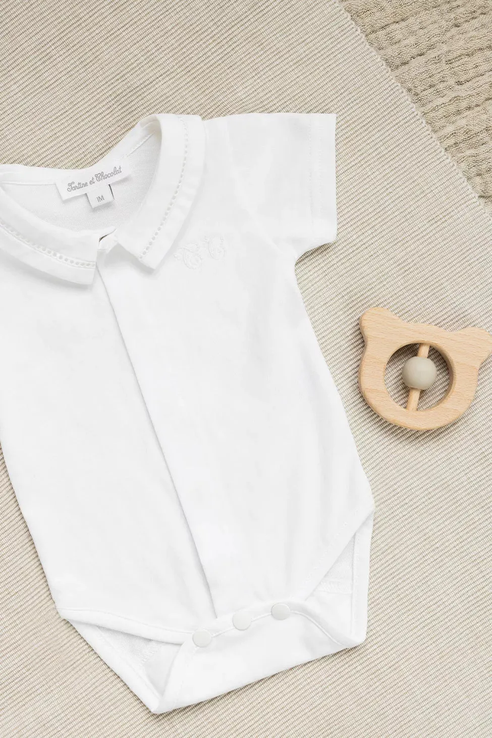 Bodysuit - Jersey with lattice collar