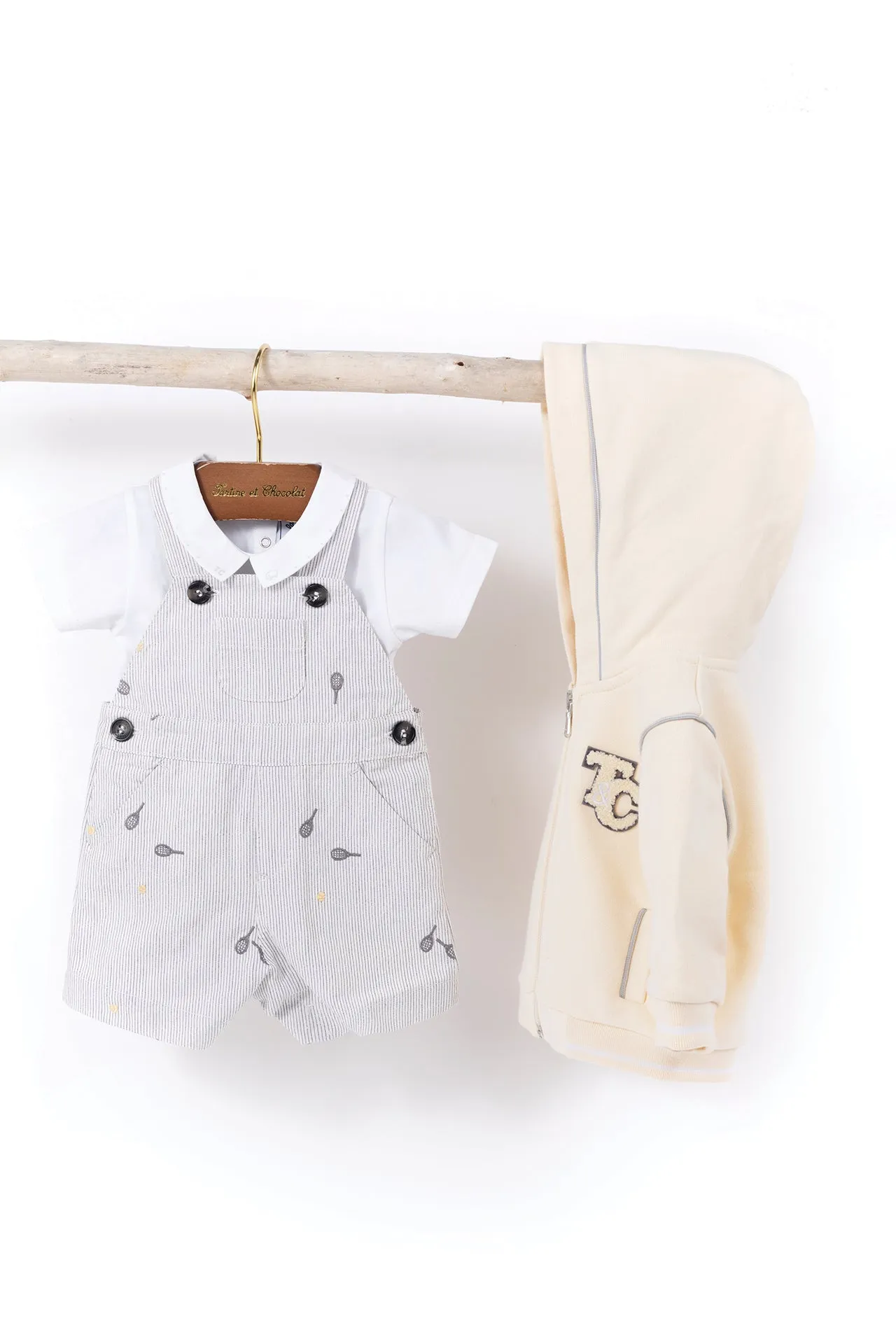 Bodysuit - Pale Yellow Fancy Embroidery