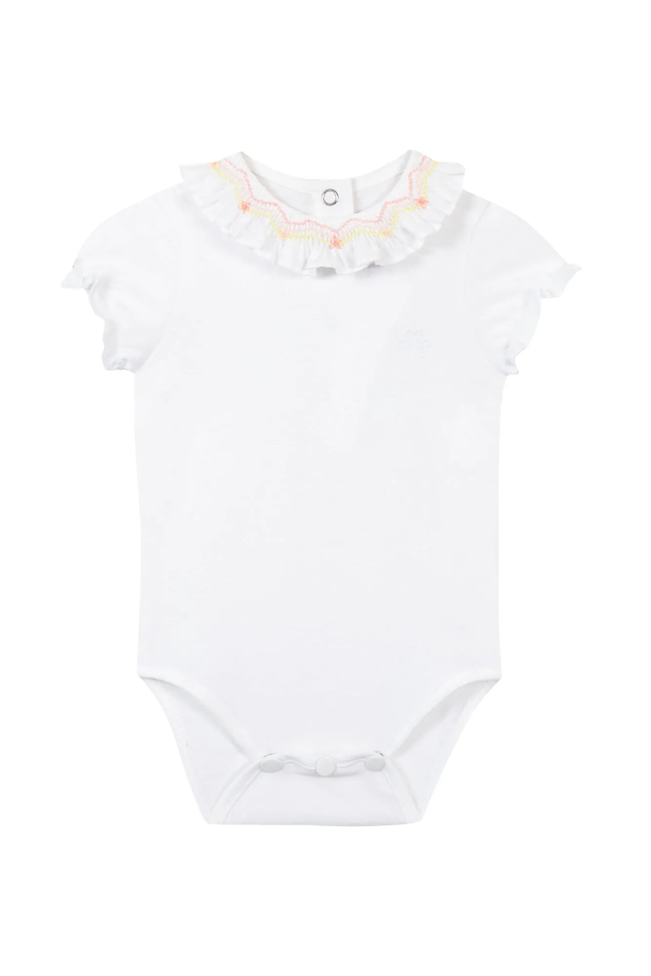 Bodysuit - White Embroidery Hand