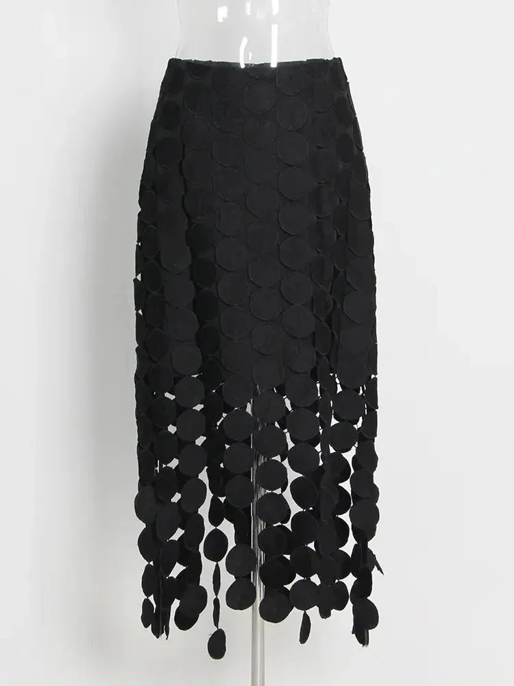 Breezy Cotton Blend with Tassel Patchwork Skirt
