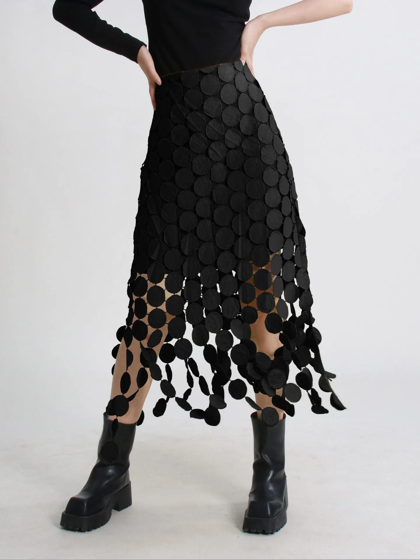Breezy Cotton Blend with Tassel Patchwork Skirt