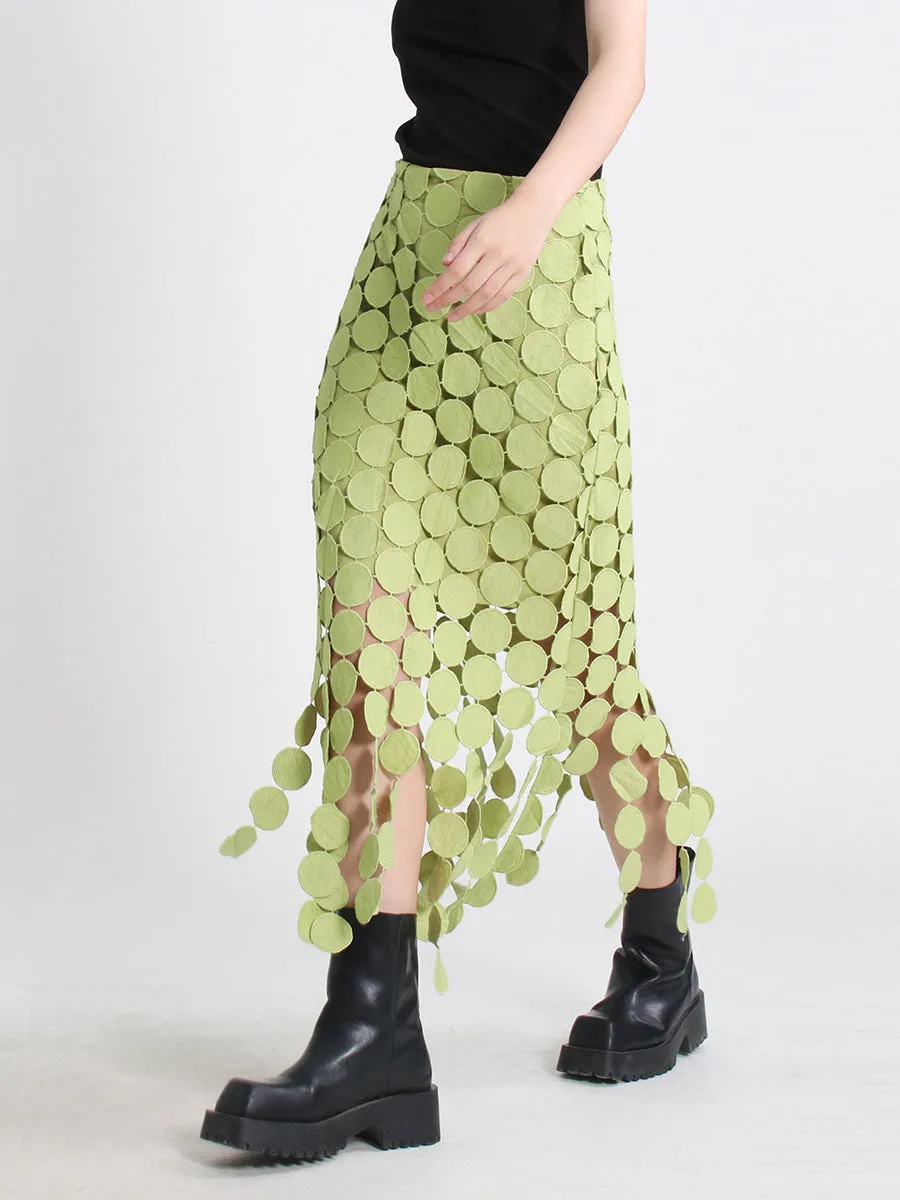 Breezy Cotton Blend with Tassel Patchwork Skirt