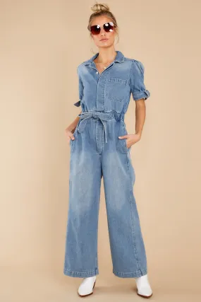 Broad Street Strolls Denim Jumpsuit