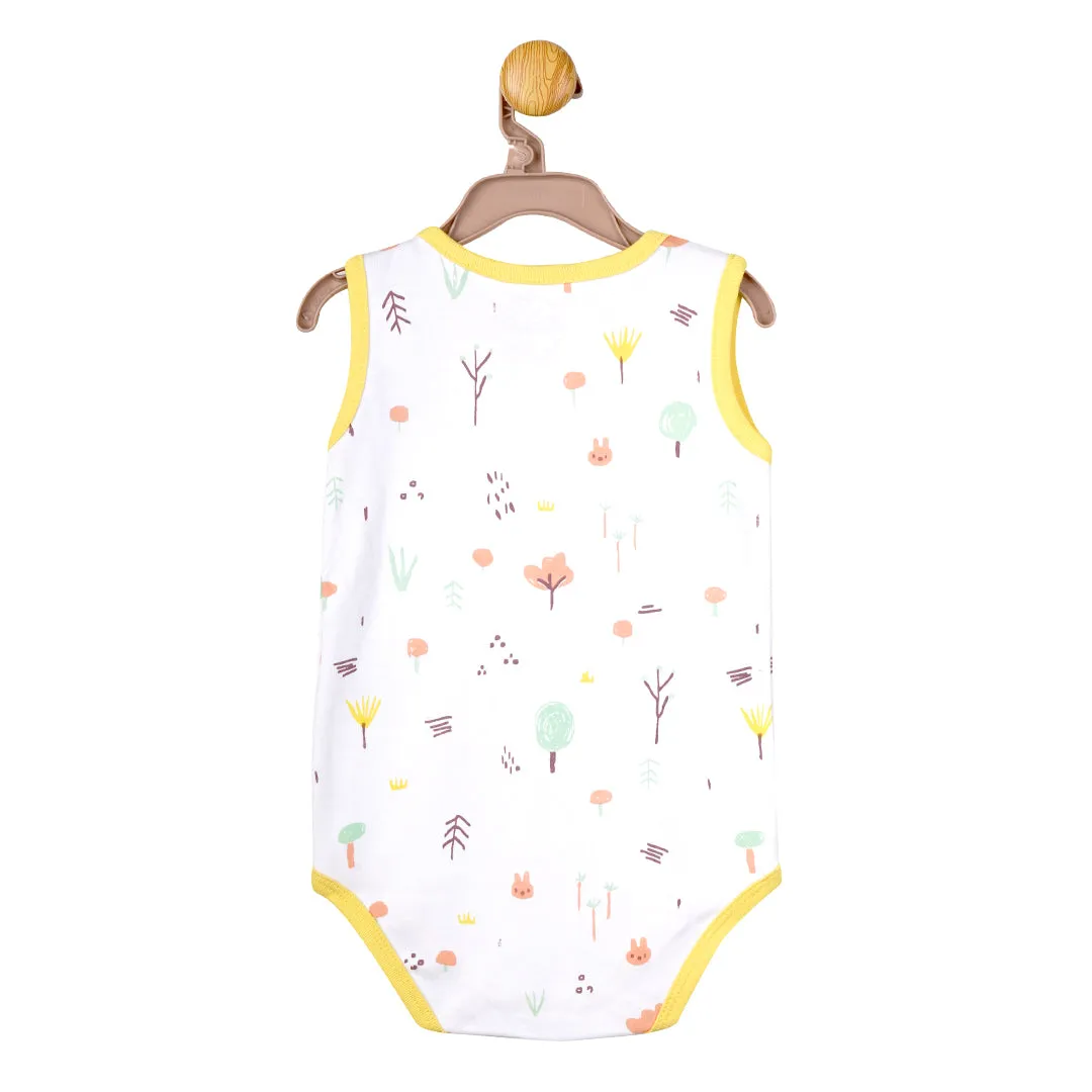 Bunny Breeze Bodysuit with Cyan Trim