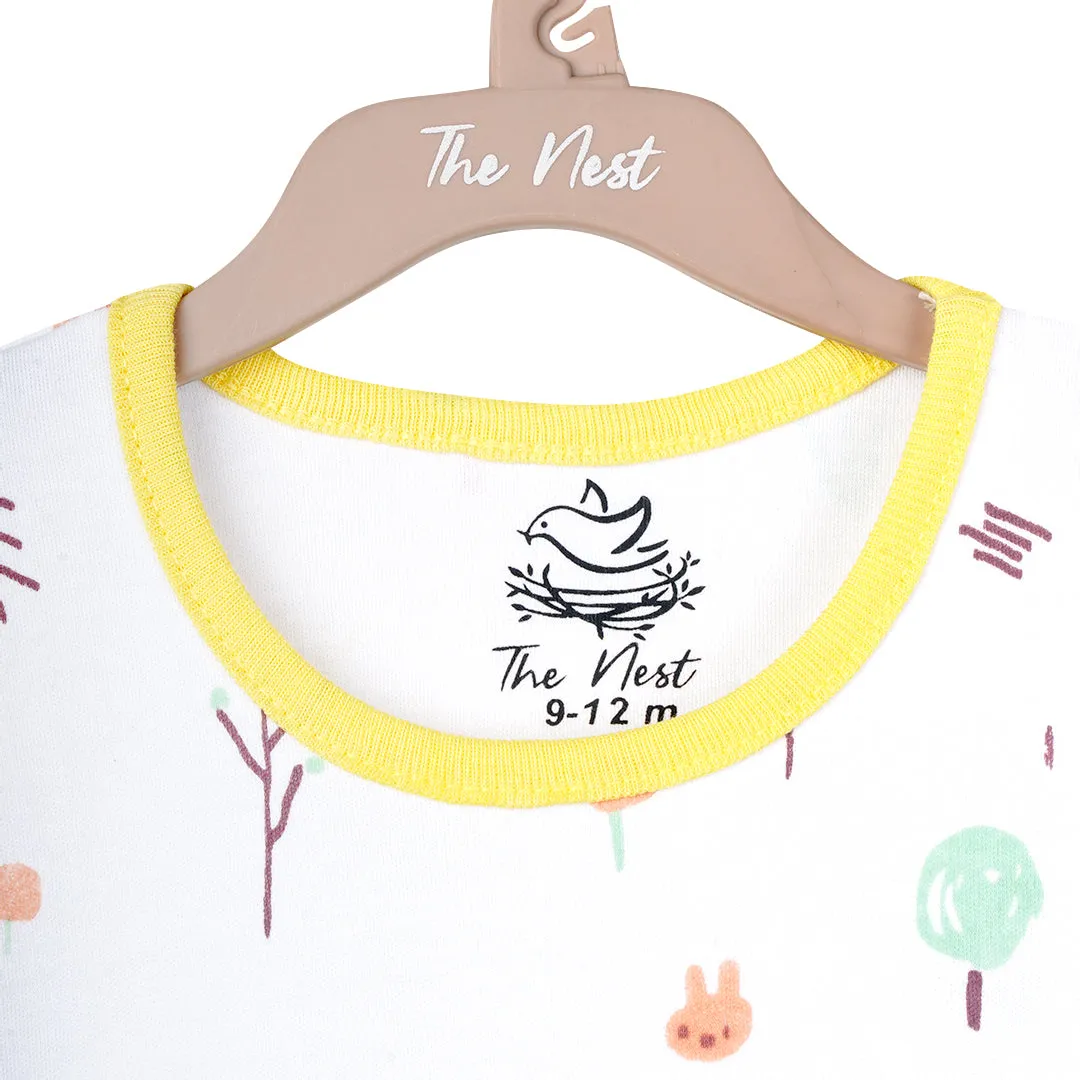Bunny Breeze Bodysuit with Cyan Trim
