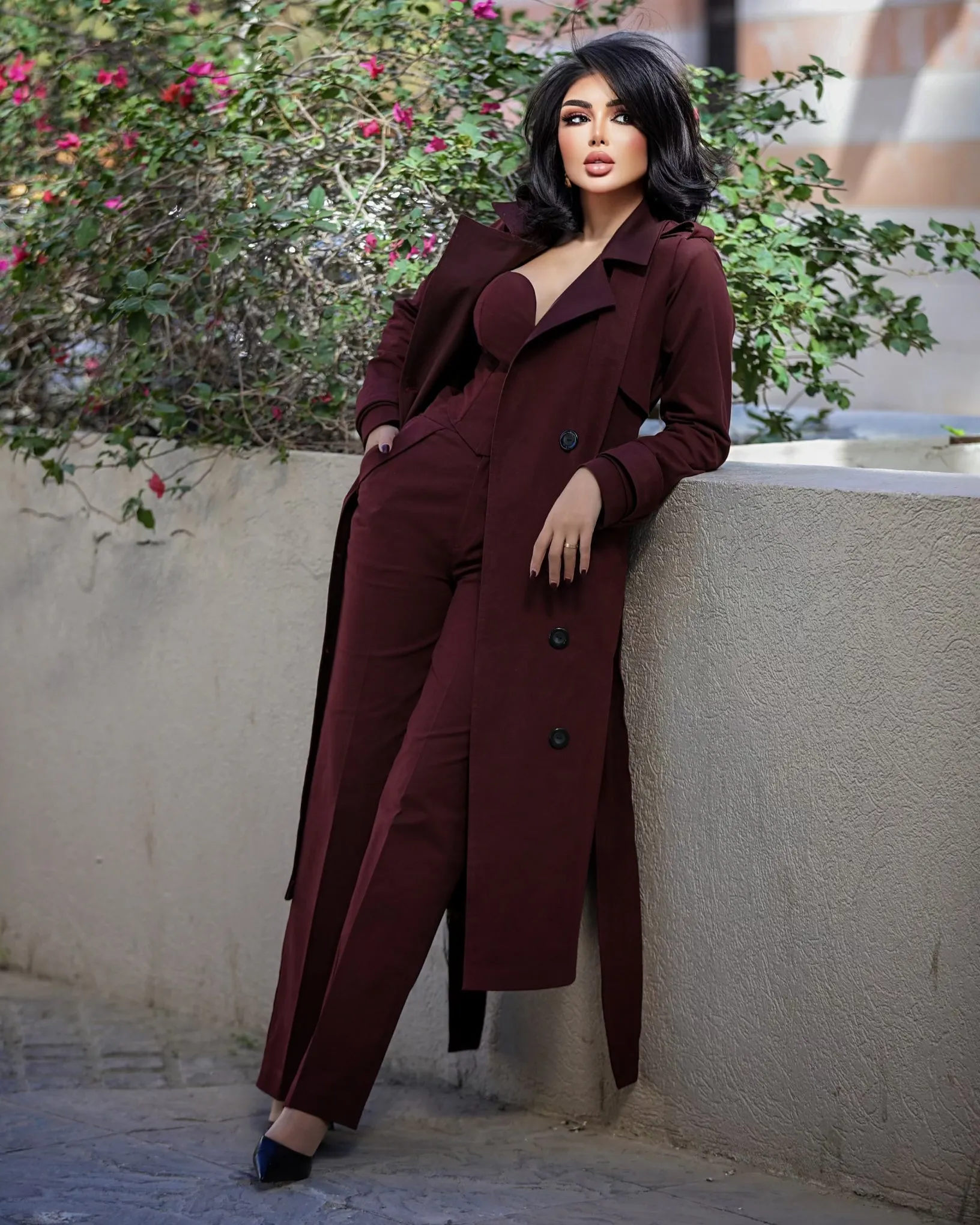 Burgundy Suit 3 Pieces