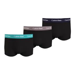 Calvin Klein Cotton Stretch 3-Pack Low Rise Trunk Blue/Heather/Dark Blue Band