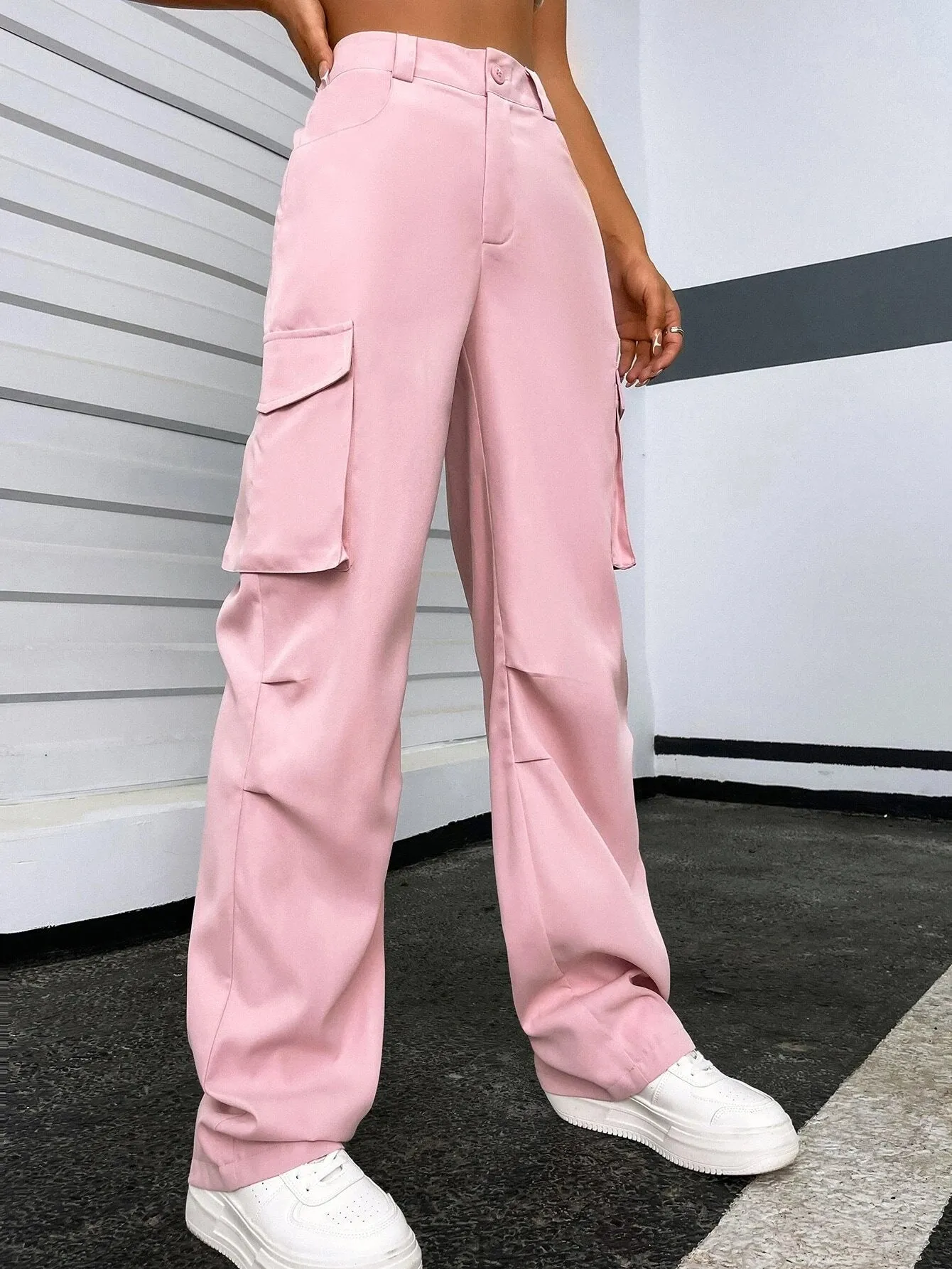 Casual Flap Pocket Pants