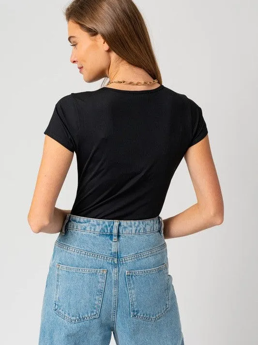 Chillin' Like a Villain Round Neck Short Sleeve Bodysuit
