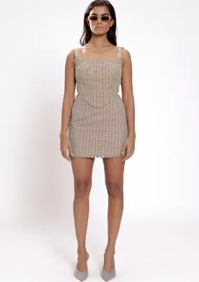 CHOWKDI EMBRIODERED MINISKIRT