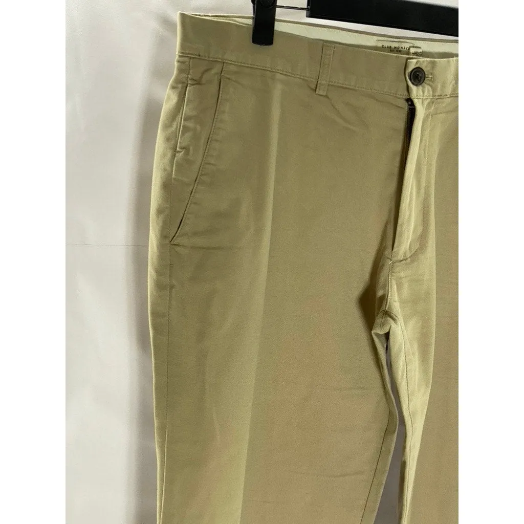 CLUB MONACO Men's Tan Modern Slim-Fit Conner Chino Pant SZ 33x32