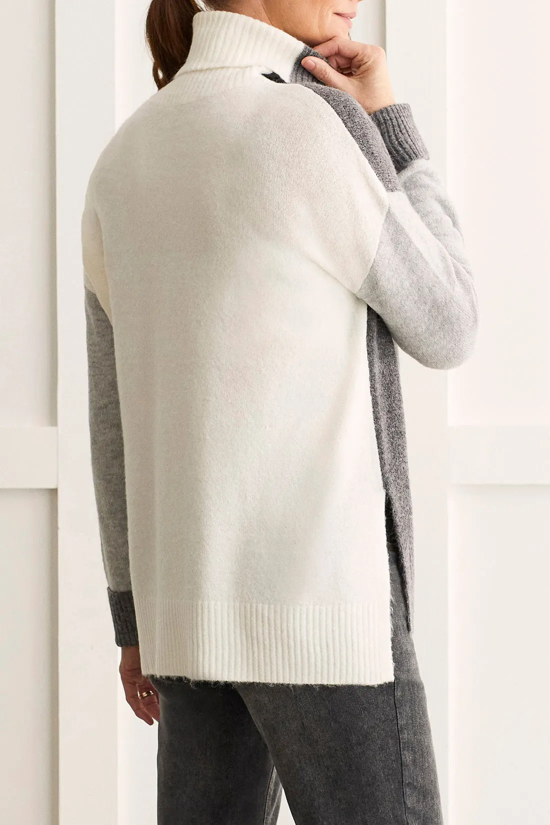 Color Block Turtleneck