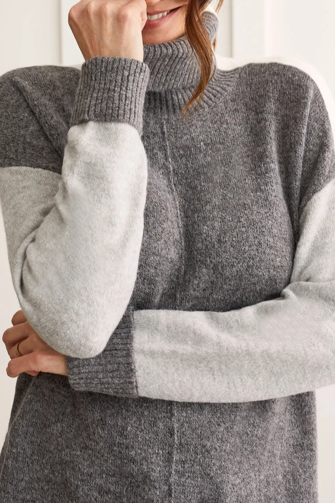 Color Block Turtleneck