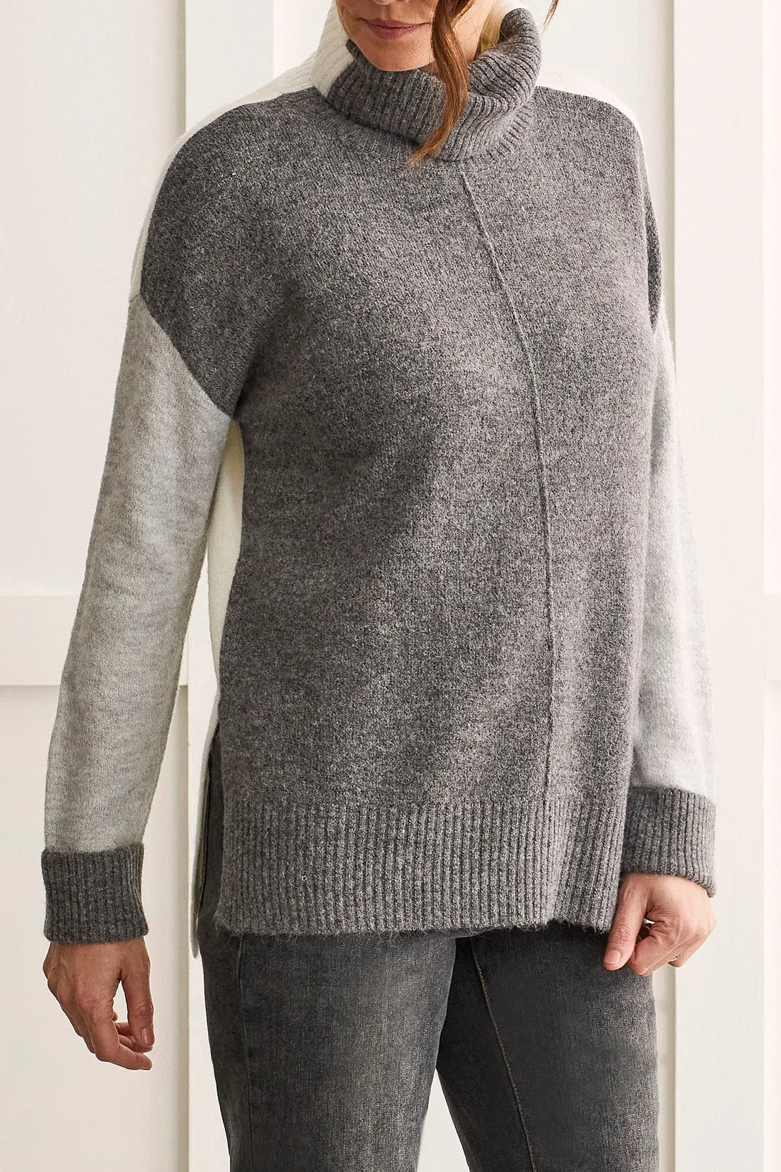 Color Block Turtleneck