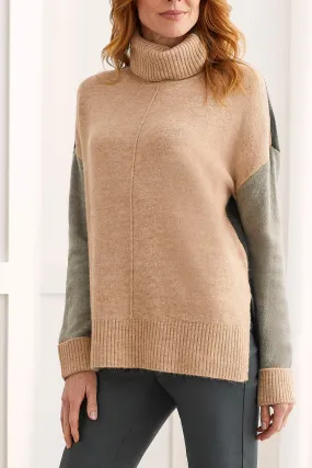 Color Block Turtleneck