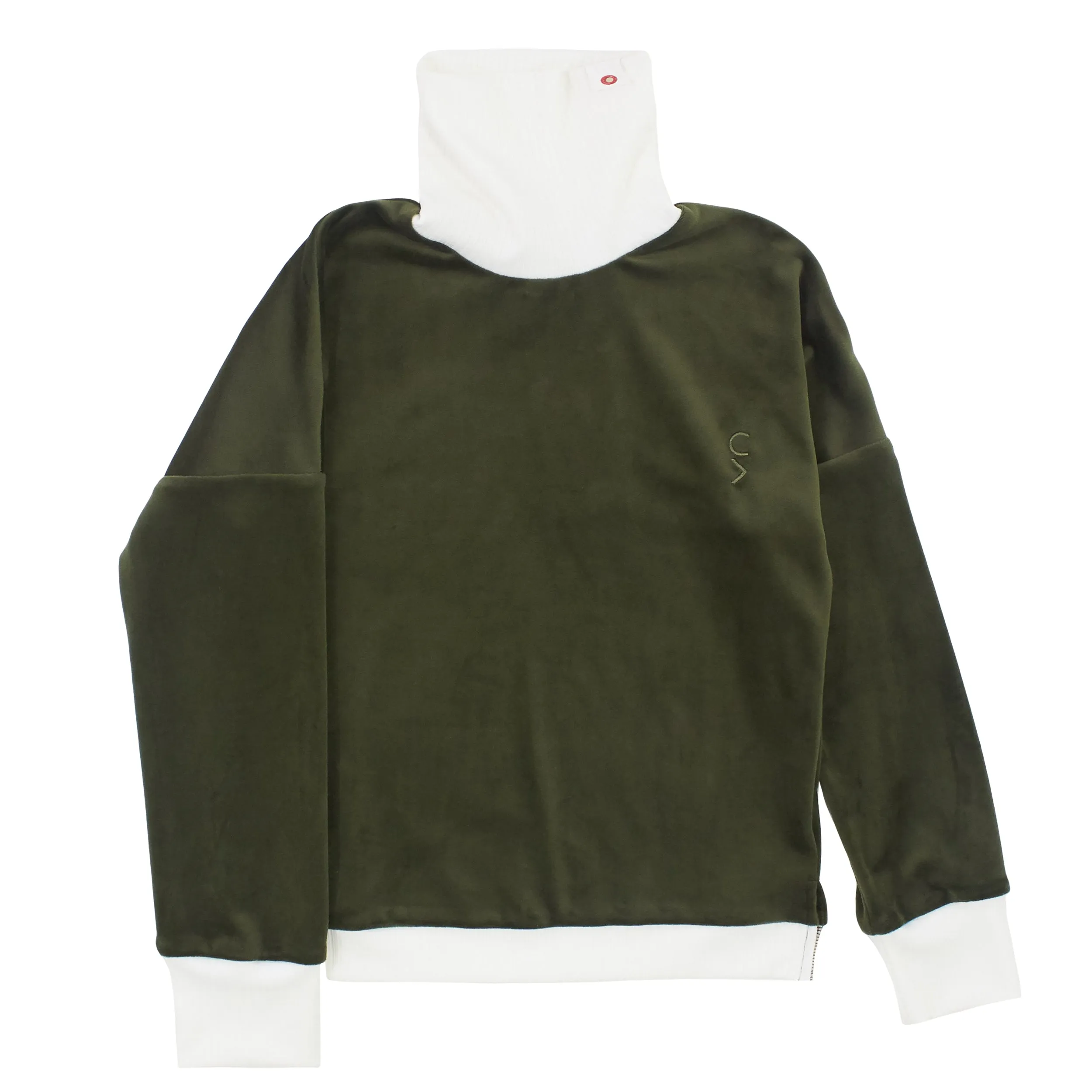 Crew Kids Green Velour Turtleneck