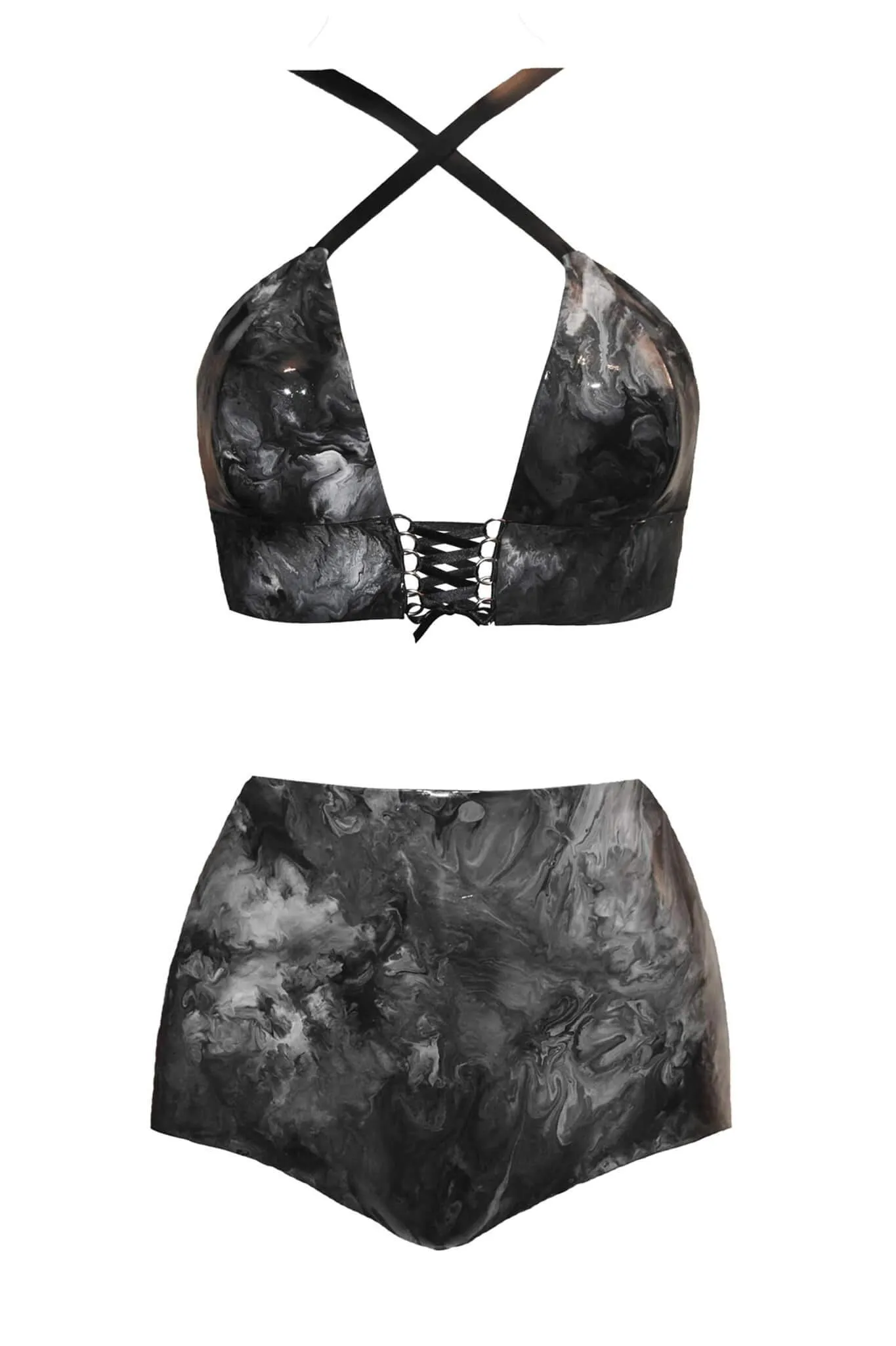 Cupido Serena Latex Lingerie Set
