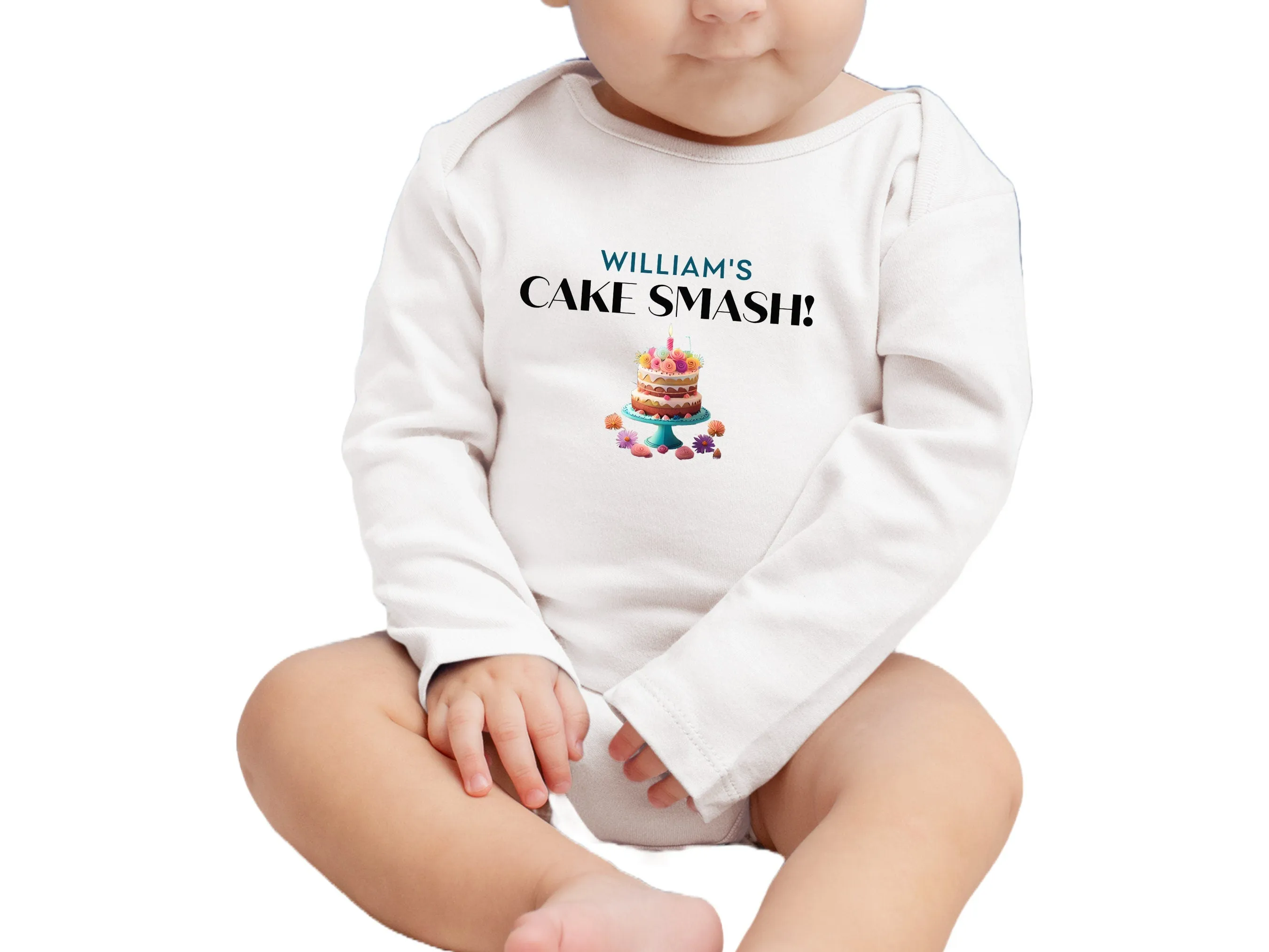 Custom Baby Name Bodysuit Gift for Baby Boys 1st Birthday or Christmas